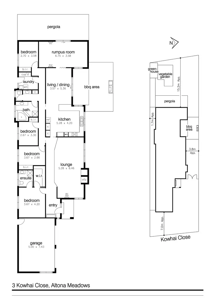Floorplan of Homely house listing, 3 Kowhai Close, Altona Meadows VIC 3028