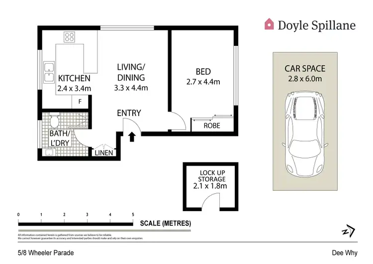Floorplan of Homely apartment listing, 5/8 Wheeler Parade, Dee Why NSW 2099