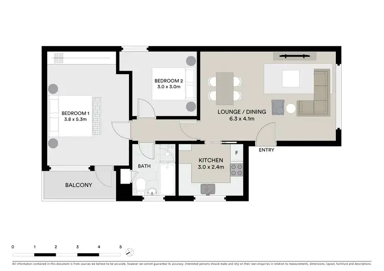 Floorplan of Homely apartment listing, 1/29 Crows Nest Road, Waverton NSW 2060