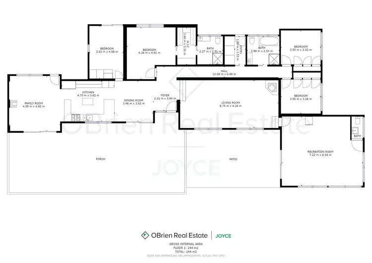 Floorplan of Homely rural property listing, 75 Omaru Road, Wangaratta South VIC 3678