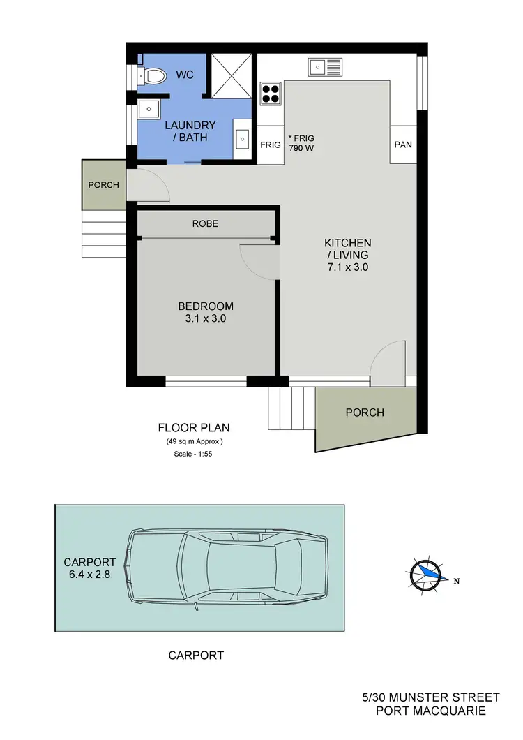Floorplan of Homely unit listing, 5/30 Munster Street, Port Macquarie NSW 2444