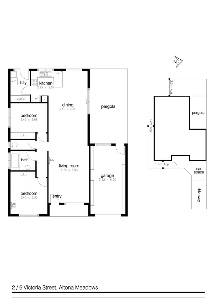 Floorplan of Homely unit listing, 6B Victoria Street, Altona Meadows VIC 3028