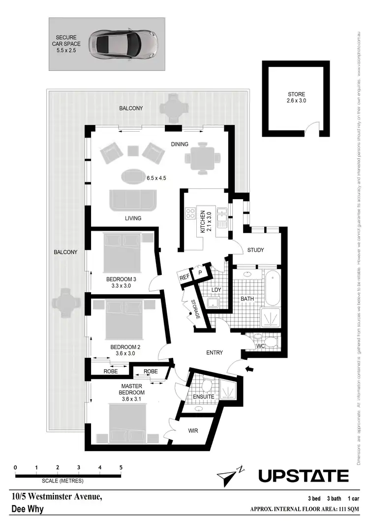 Floorplan of Homely apartment listing, 10/5 Westminster Avenue, Dee Why NSW 2099