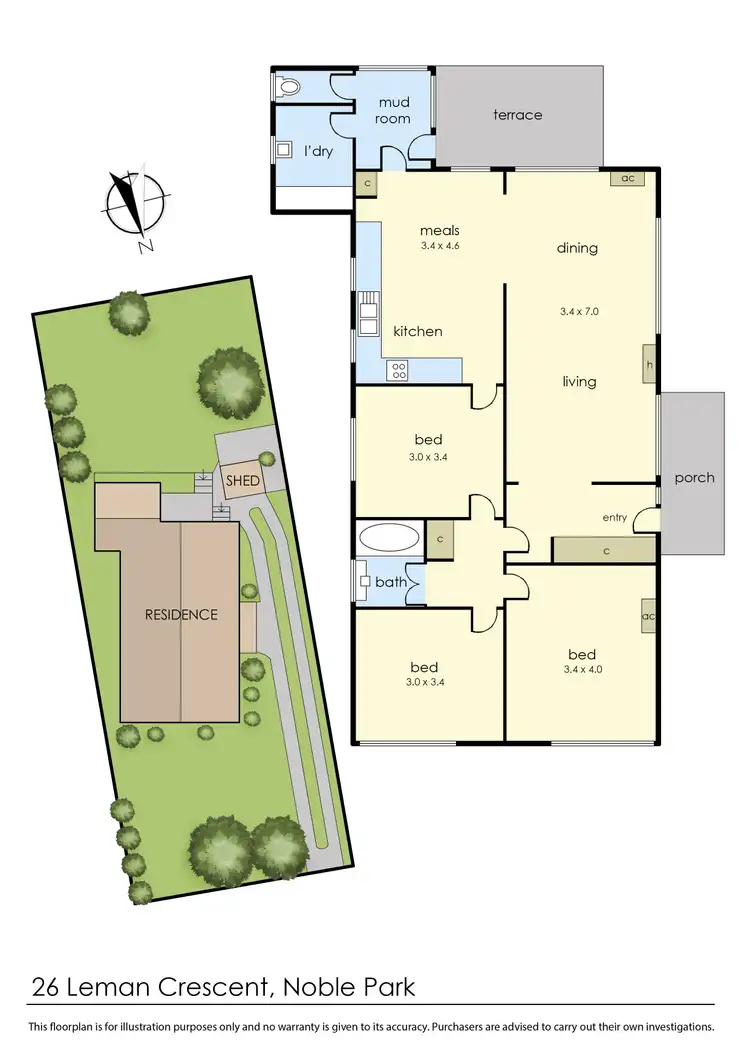 Floorplan of Homely house listing, 26 Leman Crescent, Noble Park VIC 3174