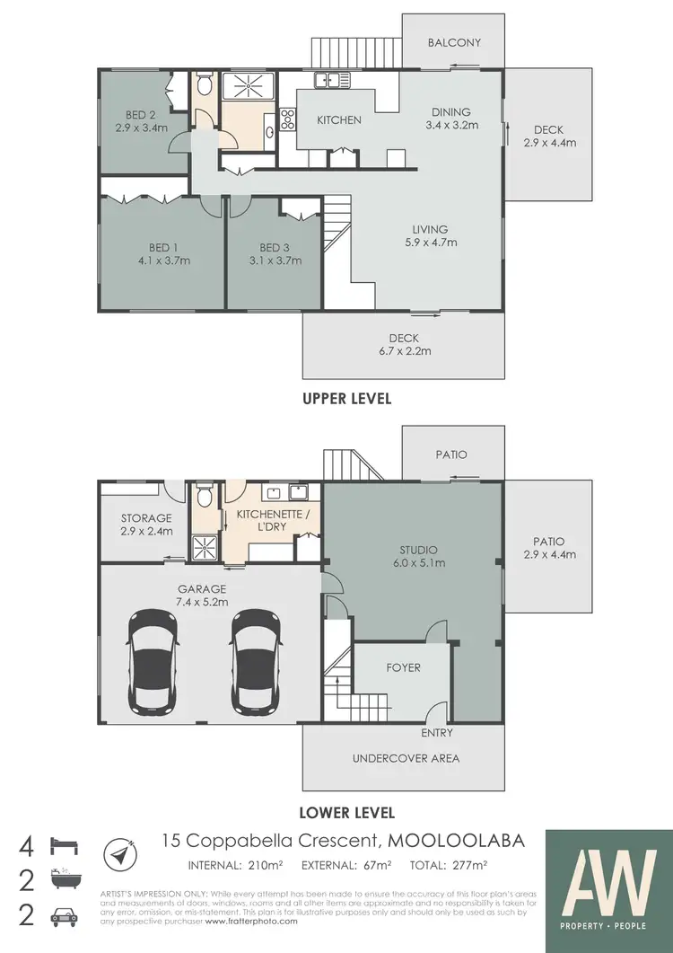 Floorplan of Homely house listing, 15 Coppabella Crescent, Mooloolaba QLD 4557