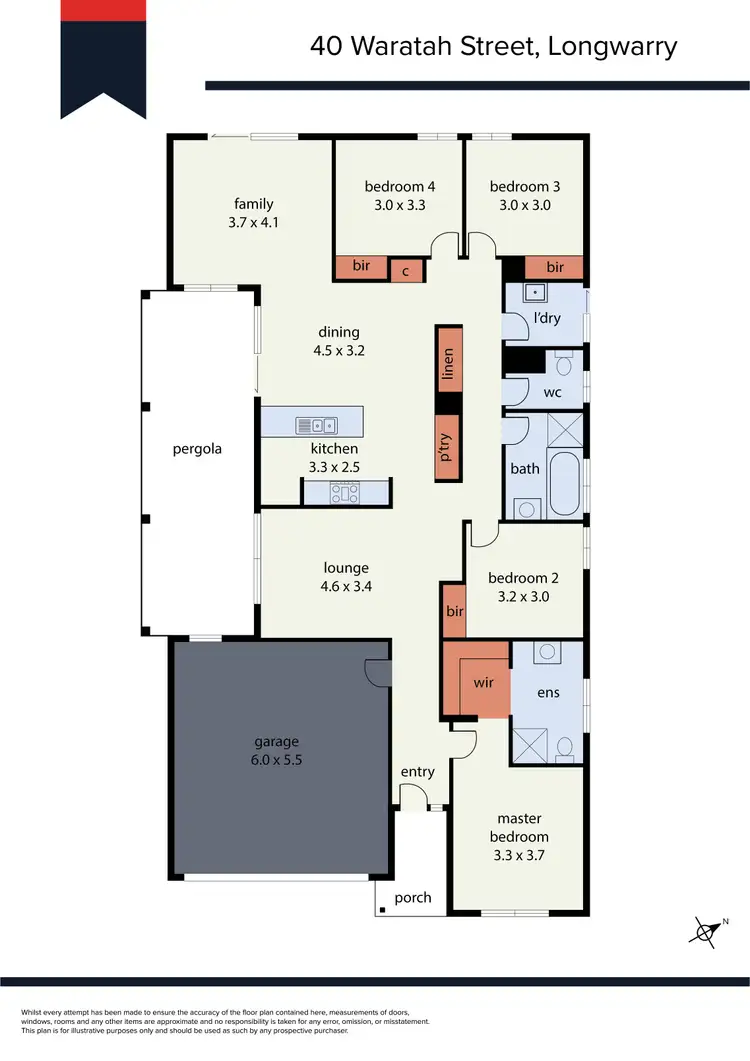 Floorplan of Homely house listing, 40 Waratah Street, Longwarry VIC 3816
