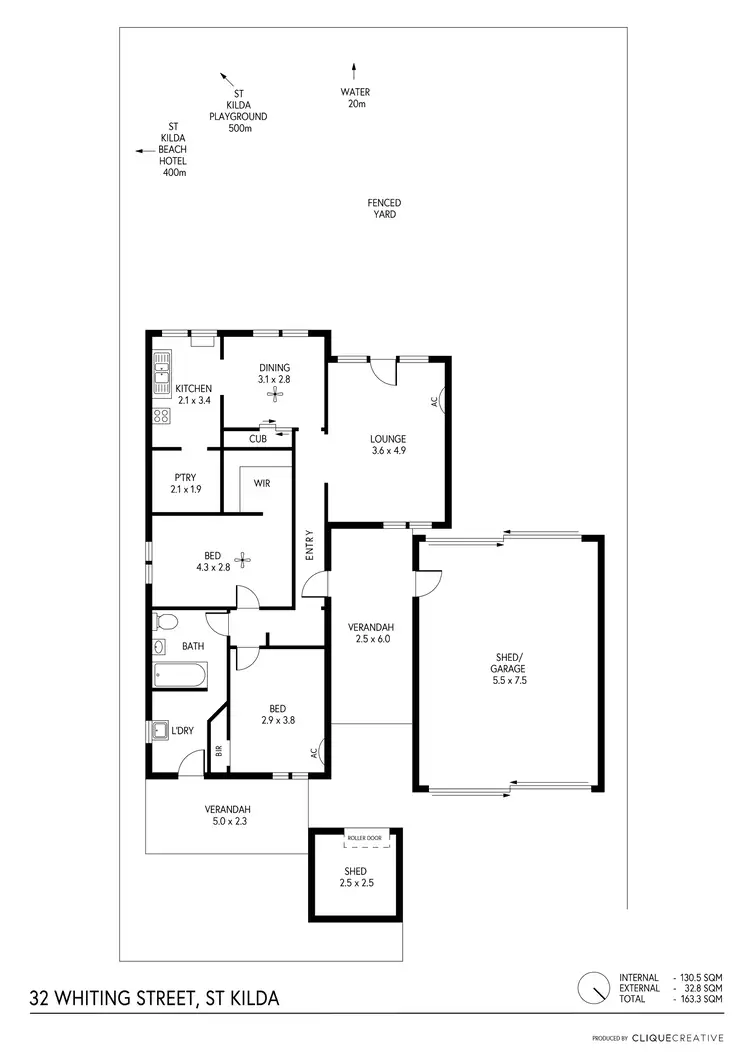 Floorplan of Homely house listing, 32 Whiting Street, St Kilda SA 5110