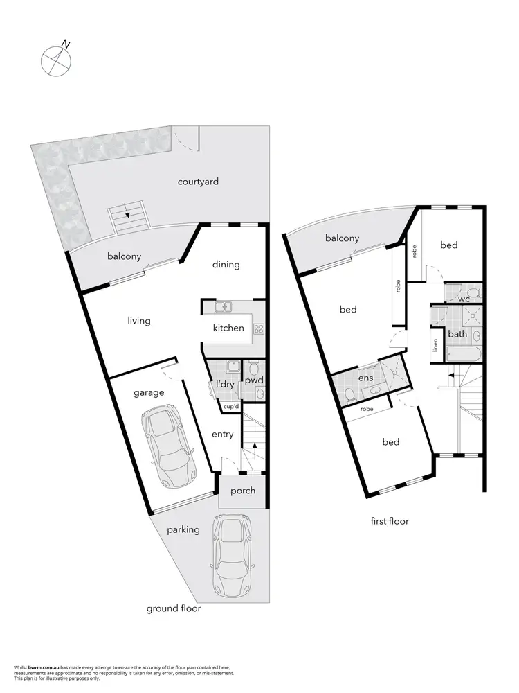 Floorplan of Homely townhouse listing, 5/50 Lampard Circuit, Bruce ACT 2617