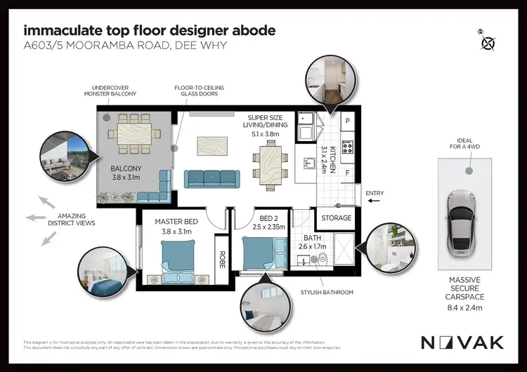 Floorplan of Homely apartment listing, A603/5 Mooramba Road, Dee Why NSW 2099