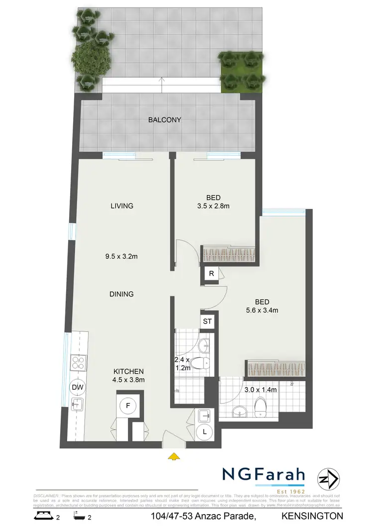 Floorplan of Homely apartment listing, 104/47-53 Anzac Parade, Kensington NSW 2033