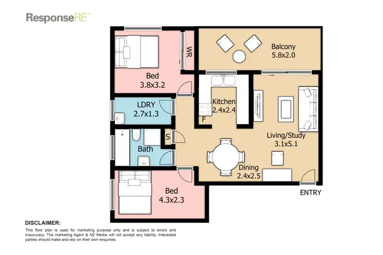 Floorplan of Homely unit listing, 5/61-62 Park Avenue, Kingswood NSW 2747