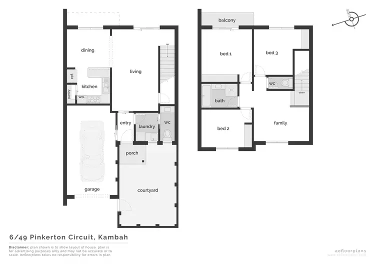 Floorplan of Homely townhouse listing, 6/49 Pinkerton Circuit, Kambah ACT 2902