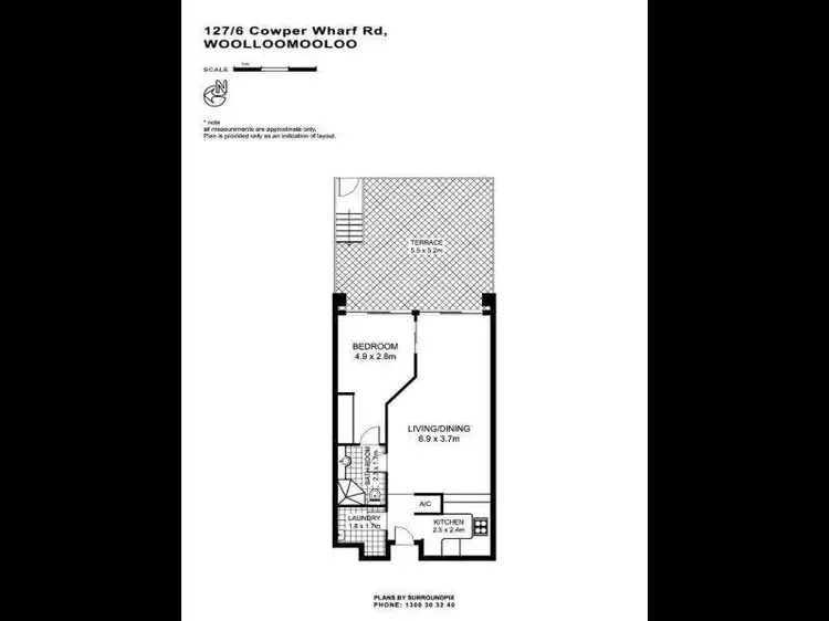 Floorplan of Homely apartment listing, 127/6 Cowper Wharf Road, Woolloomooloo NSW 2011