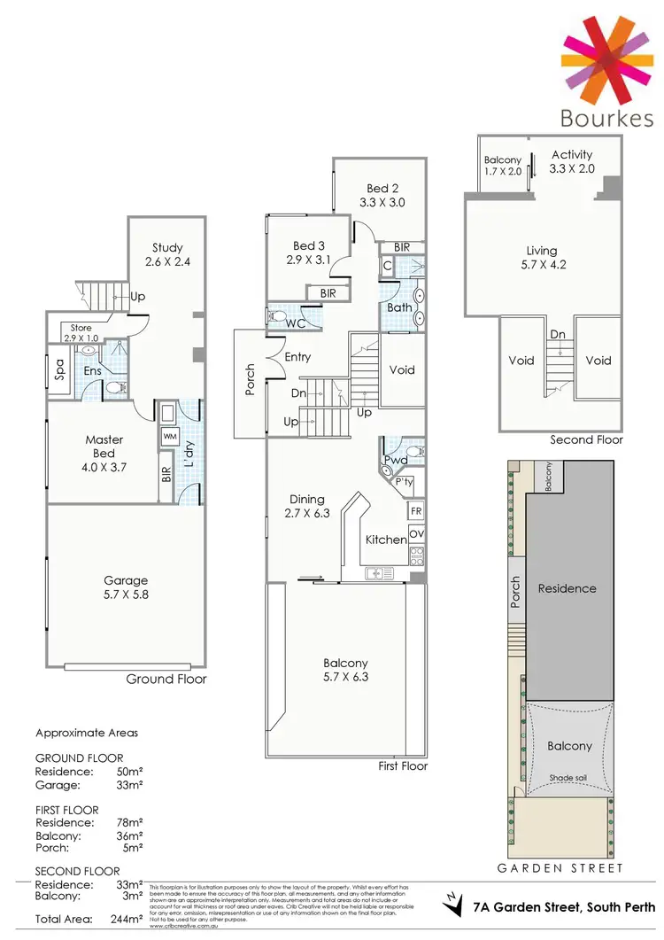 Floorplan of Homely house listing, 7A Garden Street, South Perth WA 6151