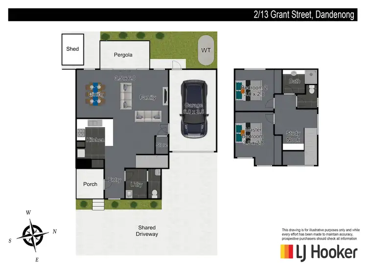 Floorplan of Homely unit listing, 2/13 Grant Street, Dandenong VIC 3175