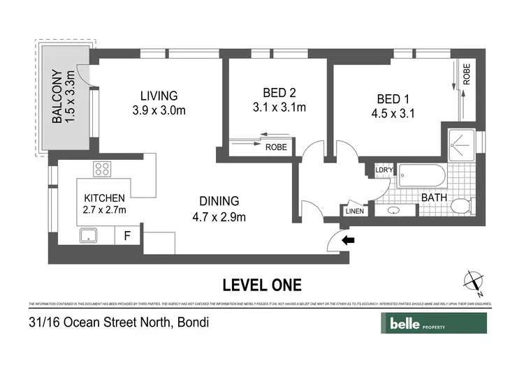 Floorplan of Homely apartment listing, 31/16 Ocean Street, Bondi NSW 2026