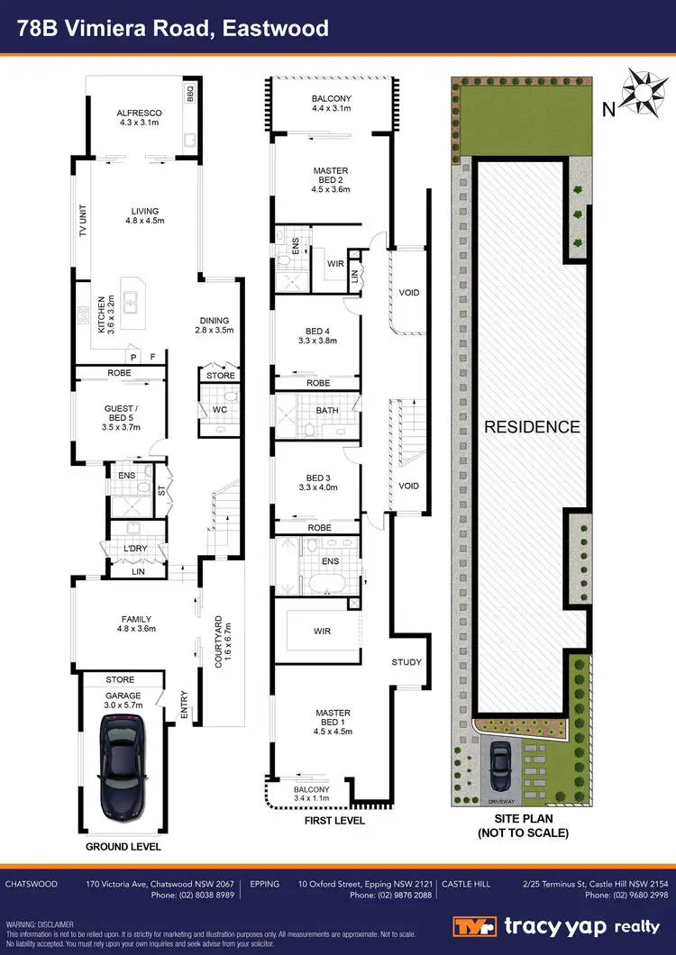 Floorplan of Homely semi-detached listing, 78B Vimiera Road, Eastwood NSW 2122