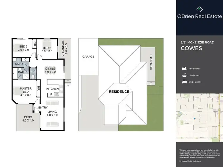 Floorplan of Homely townhouse listing, 3/81 McKenzie Road, Cowes VIC 3922