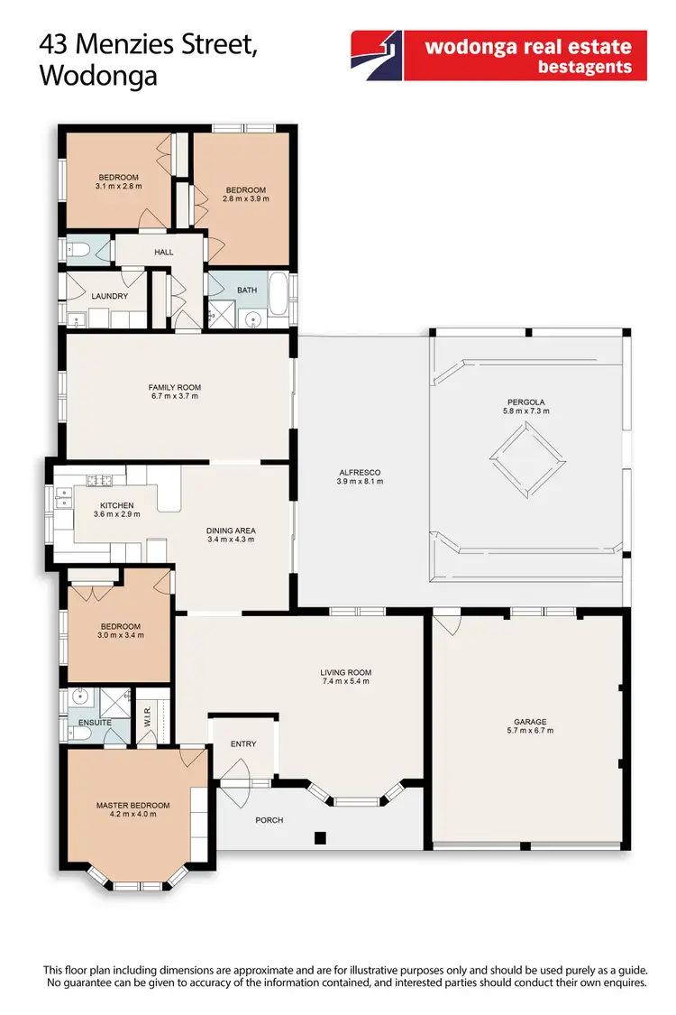 Floorplan of Homely house listing, 43 Menzies Street, Wodonga VIC 3690
