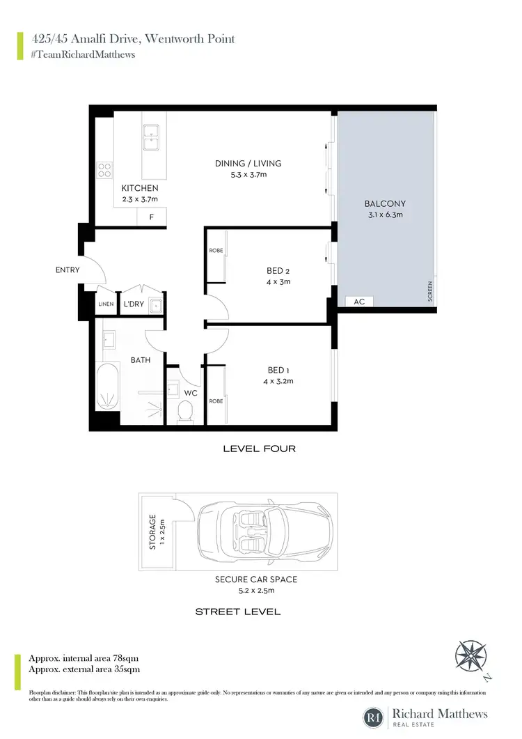 Floorplan of Homely apartment listing, 425/45 Amalfi Drive, Wentworth Point NSW 2127