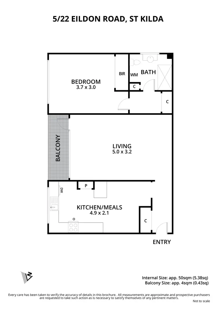 Floorplan of Homely apartment listing, 5/22 Eildon Road, St Kilda VIC 3182