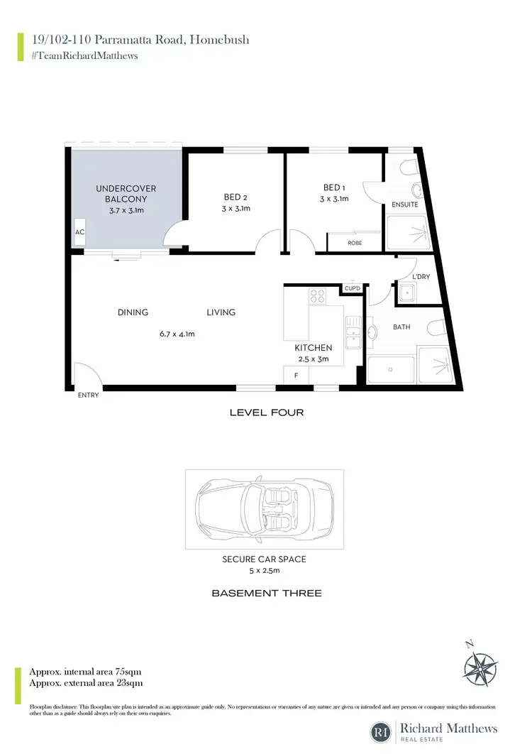 Floorplan of Homely apartment listing, 19/102-110 Parramatta Road, Homebush NSW 2140