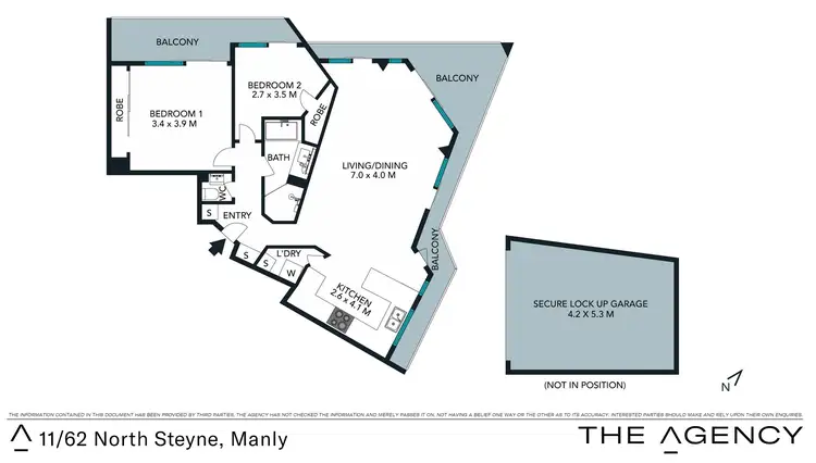 Floorplan of Homely apartment listing, 11/62 North Steyne, Manly NSW 2095