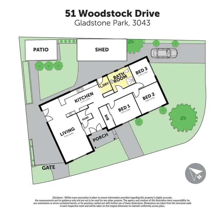 Floorplan of Homely house listing, 51 Woodstock Drive, Gladstone Park VIC 3043