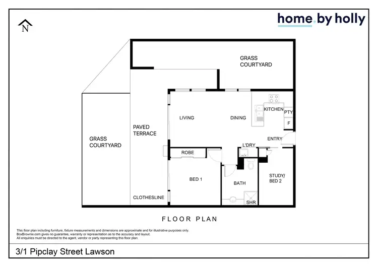 Floorplan of Homely apartment listing, 3/1 Pipeclay Street, Lawson ACT 2617