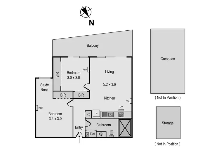 Floorplan of Homely apartment listing, 419/8 Railway Road, Cheltenham VIC 3192