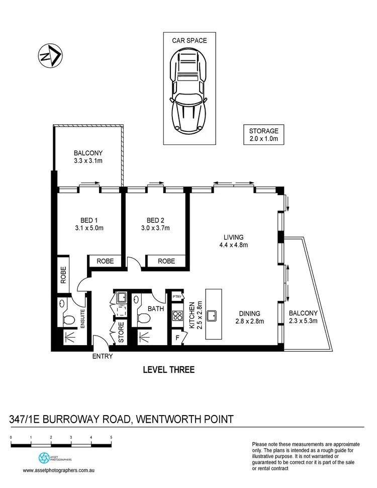 Floorplan of Homely apartment listing, 347/1 Burroway Road, Wentworth Point NSW 2127
