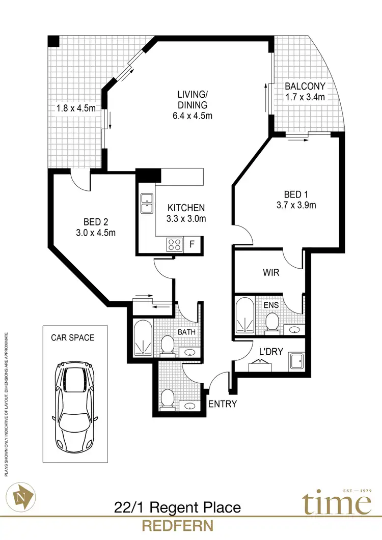 Floorplan of Homely apartment listing, 22/1 Regent Place, Redfern NSW 2016