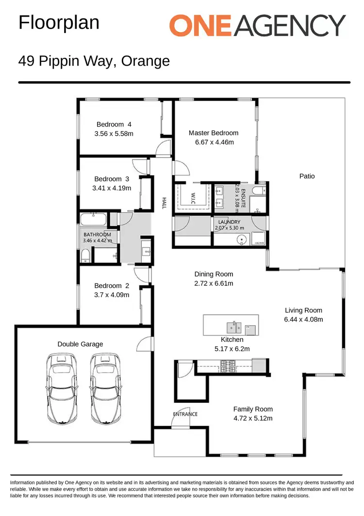 Floorplan of Homely house listing, 49 Pippin Way, Orange NSW 2800