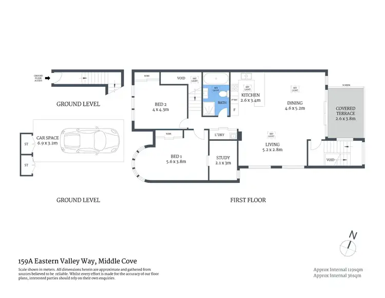 Floorplan of Homely apartment listing, 159A Eastern Valley Way, Middle Cove NSW 2068