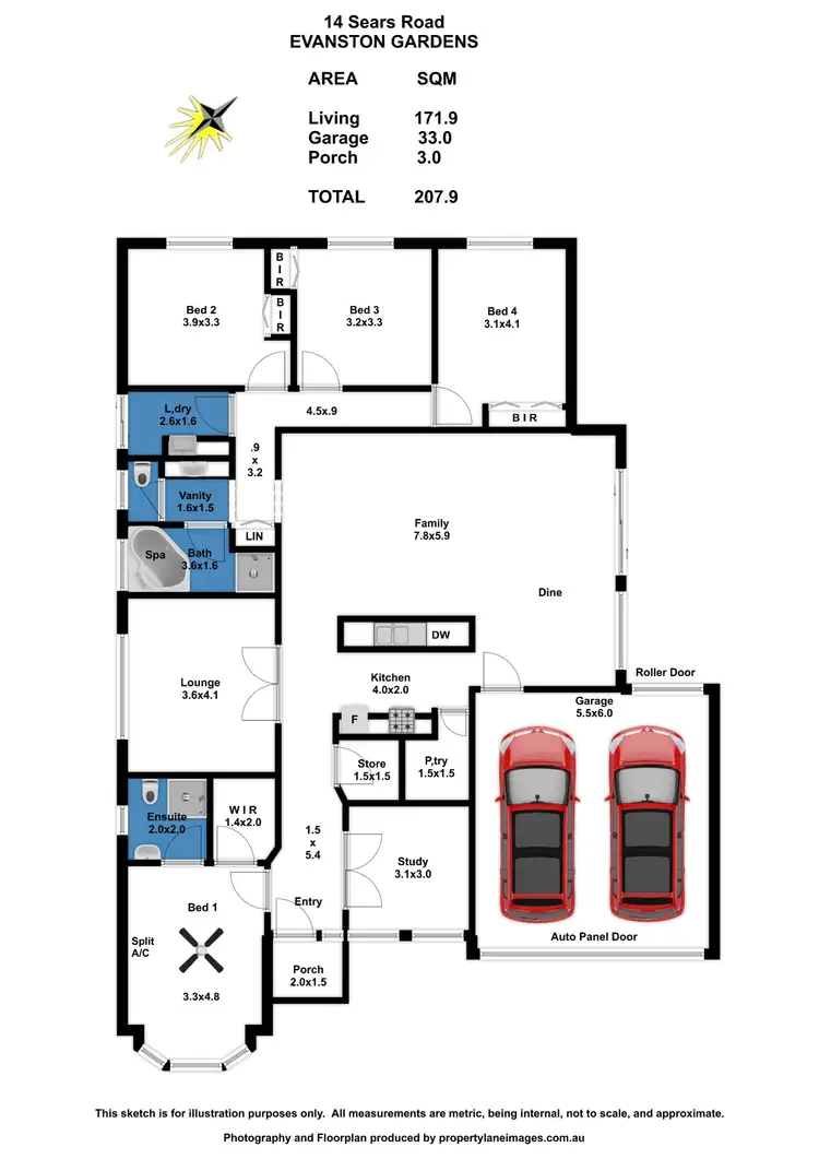 Floorplan of Homely house listing, 14 Sears Road, Evanston Gardens SA 5116