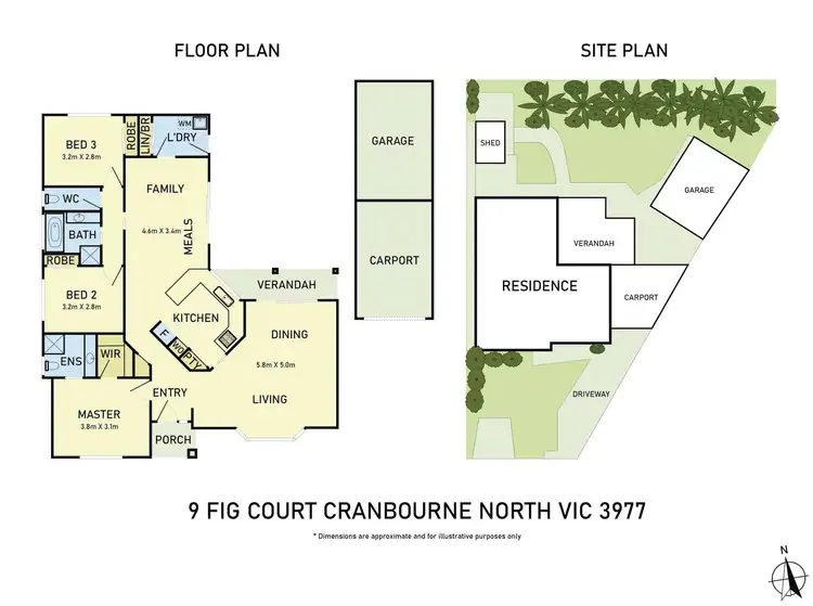 Floorplan of Homely house listing, 9 Fig Court, Cranbourne North VIC 3977