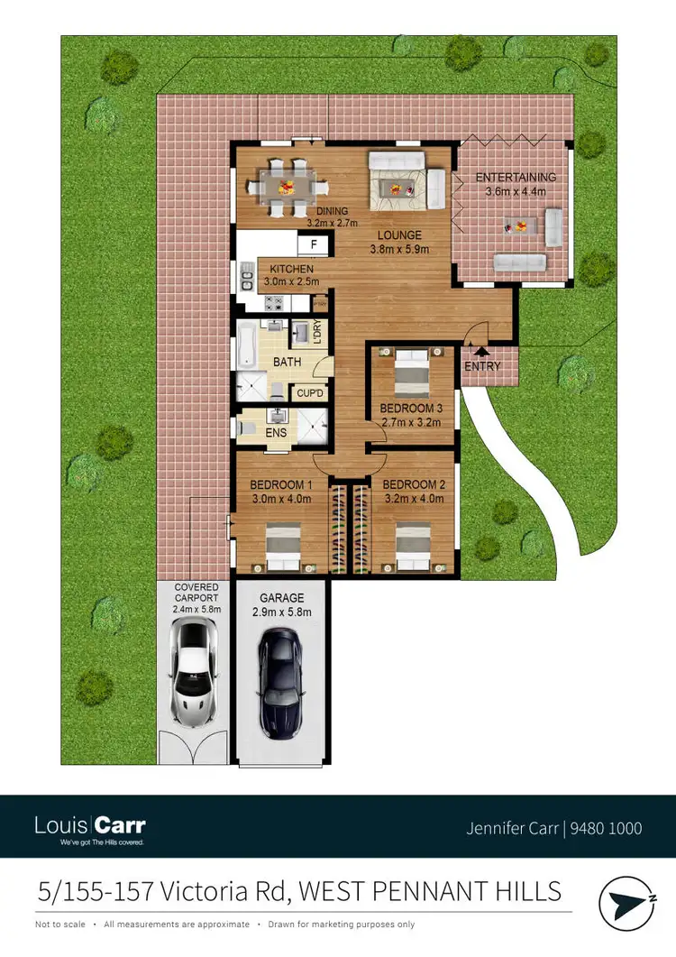 Floorplan of Homely townhouse listing, 5/155-157 Victoria Road, West Pennant Hills NSW 2125