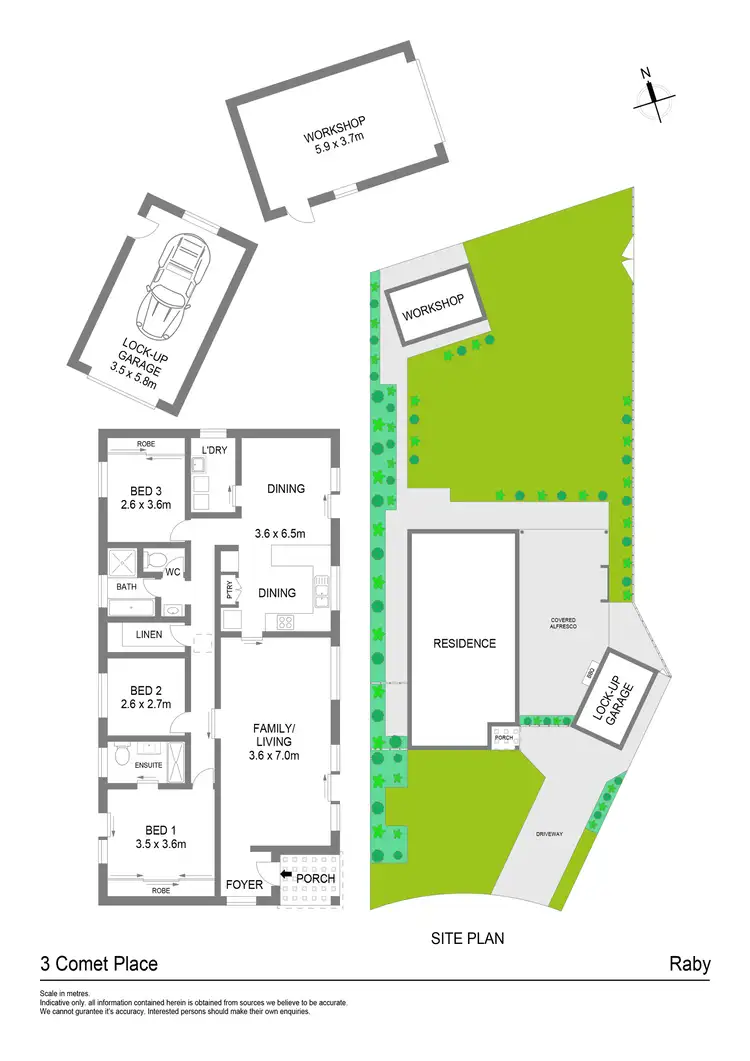Floorplan of Homely house listing, 3 Comet Place, Raby NSW 2566