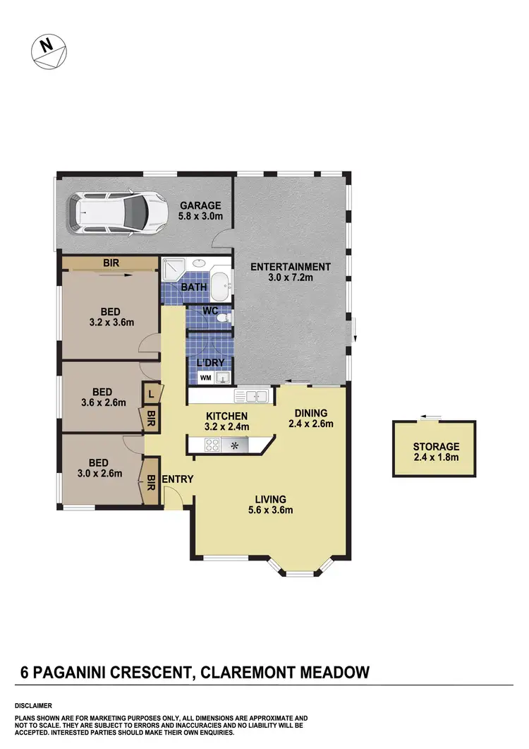 Floorplan of Homely house listing, 6 Paganini Crescent, Claremont Meadows NSW 2747
