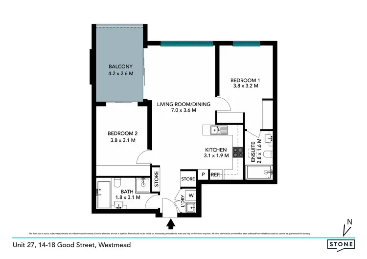 Floorplan of Homely apartment listing, 27/14-18 Good Street, Westmead NSW 2145