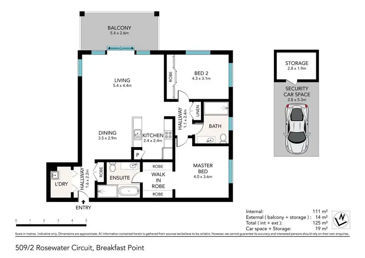 Floorplan of Homely apartment listing, 509/2 Rosewater Circuit, Breakfast Point NSW 2137