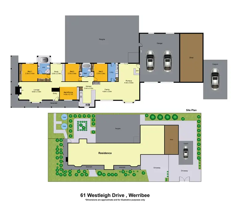 Floorplan of Homely house listing, 61 Westleigh Drive, Werribee VIC 3030