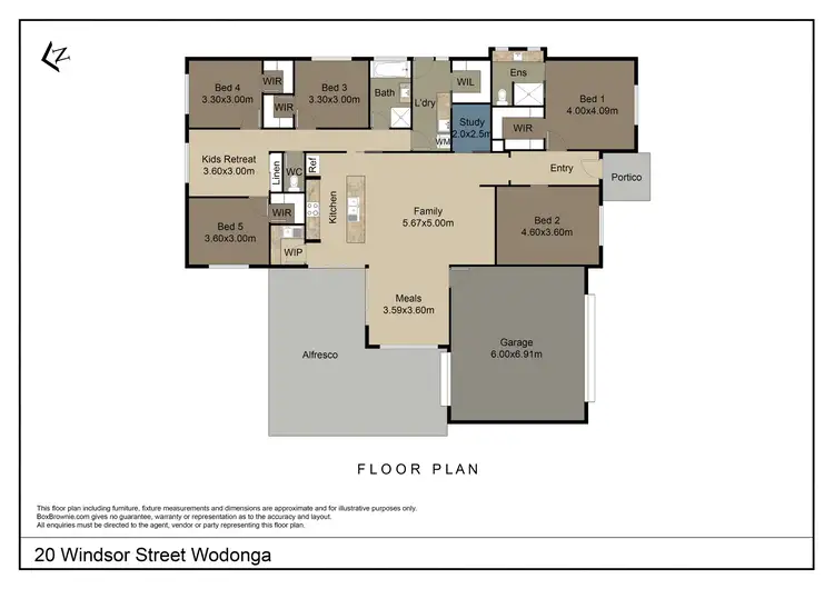 Floorplan of Homely house listing, 20 Windsor Street, Wodonga VIC 3690