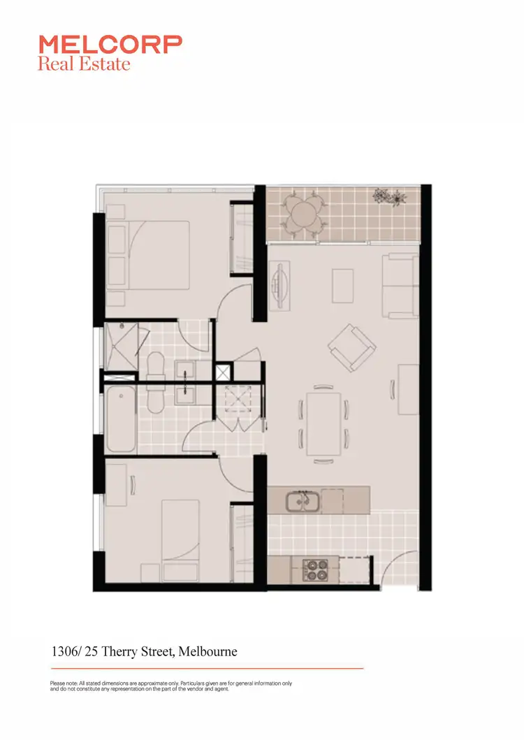 Floorplan of Homely apartment listing, 1306/25 Therry Street, Melbourne VIC 3000