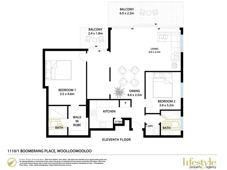 Floorplan of Homely apartment listing, 1 Boomerang Place, Woolloomooloo NSW 2011