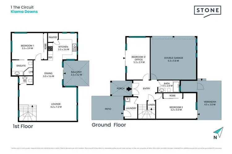 Floorplan of Homely semi-detached listing, 1 The Circuit, Kiama Downs NSW 2533