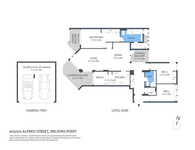 Floorplan of Homely apartment listing, 903/102 Alfred Street, Milsons Point NSW 2061