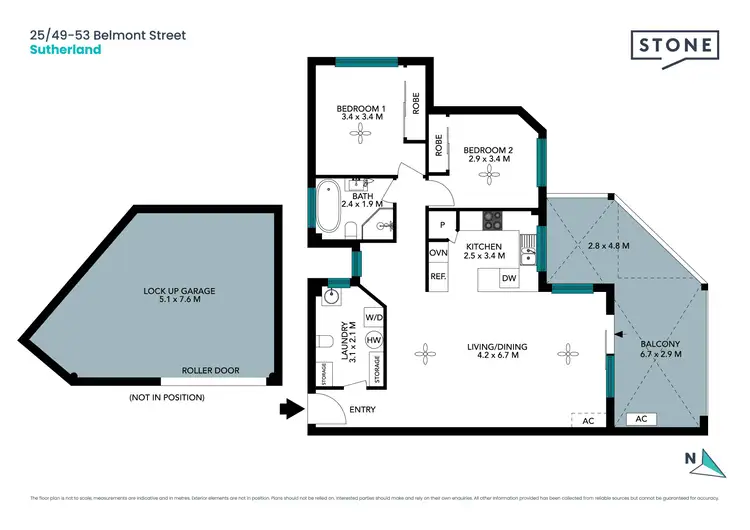 Floorplan of Homely unit listing, 25/49-53 Belmont Street, Sutherland NSW 2232