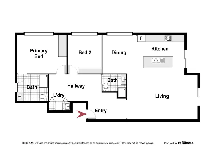 Floorplan of Homely apartment listing, 1/36 Antill Street, Queanbeyan NSW 2620