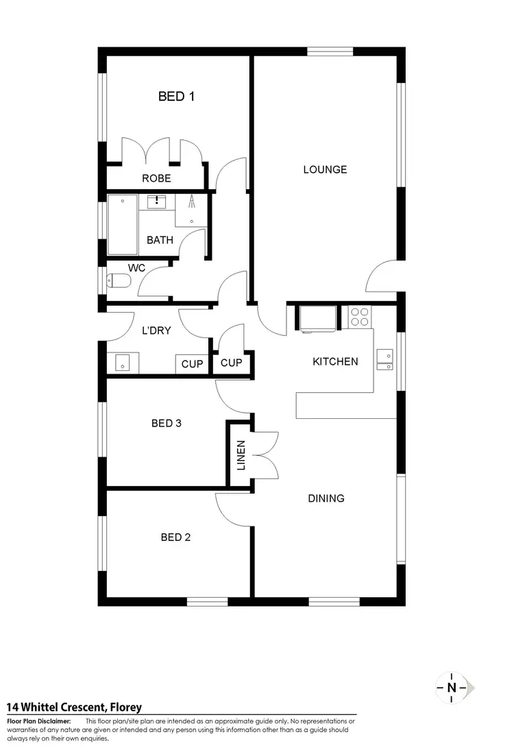 Floorplan of Homely house listing, 14 Whittell Crescent, Florey ACT 2615